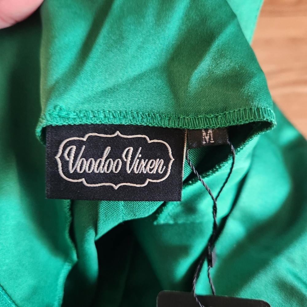 NWT Voodoo Vixen Elegant Green Dress, Size M - Picture 2 of 10